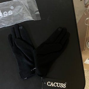 Cacuss Women's Black Wool/Nylon Lightweight Gloves OS NWT